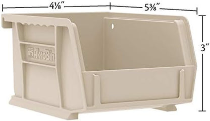 Akro-Mils 30210 AkroBins Plastic Storage Bins, 5"x4"x3", Black, 6-Pack