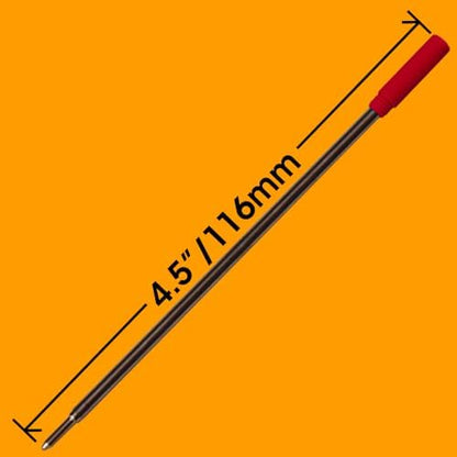 Replacement for Cross 8515 - Ballpoint Pen Refill - 6 Red