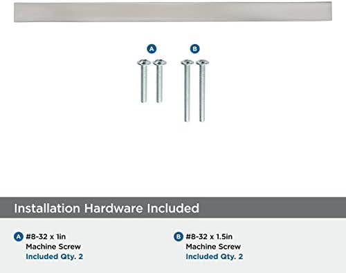 Amerock | Cabinet Pull | Satin Nickel | 6-5/16 inch (160 mm) Center to Center | Monument | 2 Pack | Drawer Pull | Drawer Handle | Cabinet Hardware