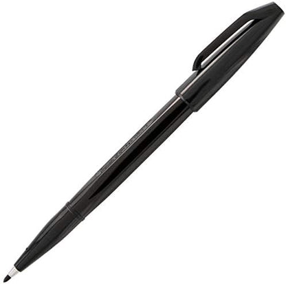 Pentel® Sign Pens®, Fine Point, 2.0 mm, Black Barrel, Black Ink, Pack Of 24 Pens