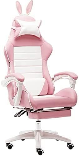 Office Chair Computer Gaming Chair Reclining Armchair Internet Cafe Gaming Chair with Footrest Office Furniture Pink Chair (Color: Blue with Footrest) (Color : Purple no footrest) (Purple With
