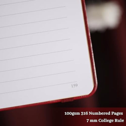 TIEFOSSI Line Journal Notebook for Women Men, 316 Pages,8.3x5.8 IN