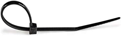 StarTech 100-Pack 6"(15cm) Cable Ties, UL Listed, Black, TAA (CBMZT6B)