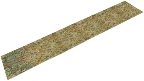 William Morris Tree of Life Table Runner Vintage Flowers Table Runner for Dining Table Decor 13 x 60 Inch