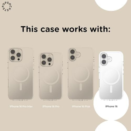 PopSockets iPhone 16 Case Compatible with MagSafe, Phone Case for iPhone 16, Wireless Charging Compatible, Case Only - Cherry Bows