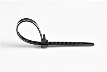 StarTech 5"(12cm) Reusable Cable Ties, 100 Pack, Black, TAA (CBMZTRB5BK)