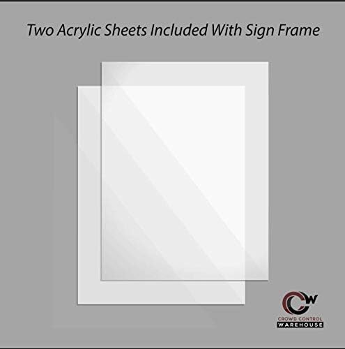 CCW 11 X 14 Inch Horizontal Pedestal Floor Sign Frame, Satin Brass