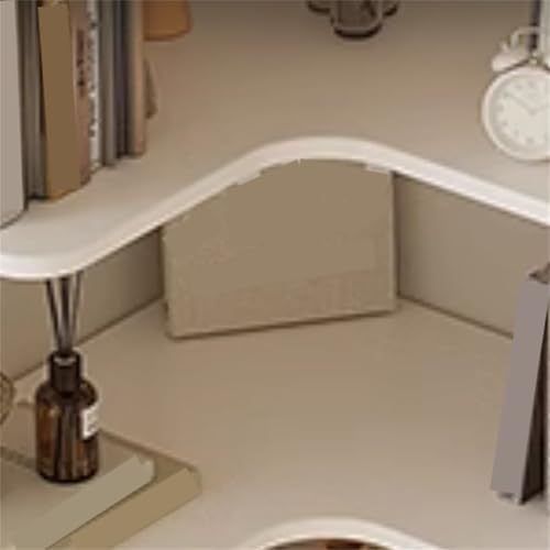 Vertical Lumber Wall Corner with 6 Shelves/5 Shelves & Closed Back Bookshelf Rack Floor Student Corner Cabinet Wall Multi-Layer Storage Cabinet Bookcase White 24" L x 35" W x 63" H