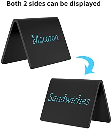 AITEE 10 Pack Acrylic Mini Chalkboard Signs Small Tent Blackboard V-Shaped