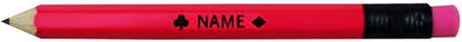 EZPENCILS & GIFTS - Golf Pencils Tipped with Eraser (1/2 a Pencil - Pew Pencils) - Neon Pink Colored Barrel - FREE-PERSONALIZATION - 2HB Black Lead - Custom Text - Non-Smear Eraser – Package of 40