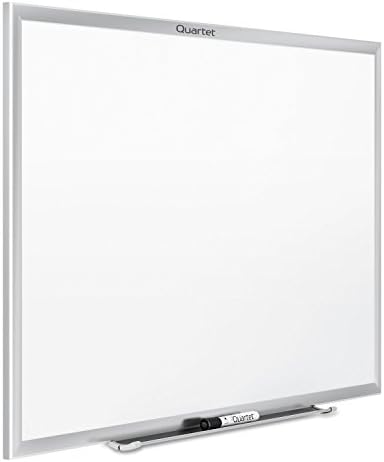 Quartet Dry Erase White Board 48"W x 36"H Non-Magnetic Whiteboard, Total Erase, Silver Aluminum Frame (S534)