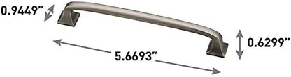 Franklin Brass (10-Pack) – Soft Iron Cabinet Handles, 5-1/16 Inch Hole Center, Pulls for Drawers, Kitchen Cabinet Door, Dressers | Lombard