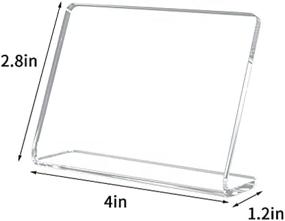 AITEE 10 Pack Acrylic Mini Chalkboard Signs Clear Tabletop Signs L-Shaped