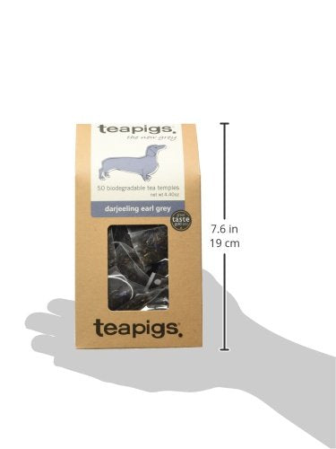 Teapigs Darjeeling Earl Grey Tea Bags Made with Whole Leaves, bold flavor, natural ingredients (1 Pack of 50 Teabags)
