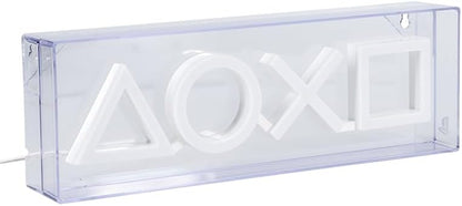 Paladone Playstation LED Neon Light - Free Standing or Wall Mountable - Game Room Accessories & Decor for Gamers