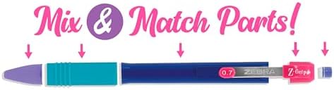 Zebra Pen Z-Grip Mechanical Pencil, 0.7mm #2 HB, Blue Barrels, 10-Pack