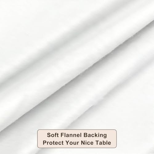 LIBERECOO Heavy Duty Vinyl Tablecloth with Flannel Backing Waterproof Oil-Proof Plastic Table Cloth Stain-Resistant Wipeable Rectangle or Square Table Cover for Indoor and Outdoor 60 x 84 Inch