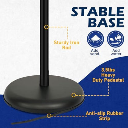 8.5x11 Sign Stands for Display, Adjustable Sign Holder Black 7-Pack