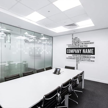 Elegant Workspace Decal: Office Wall Stickers for Aesthetic Enhancement 39 x 39