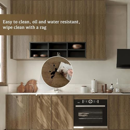 Wood Contact Paper, Walnut Wood Peel and Stick Wallpaper for Cabinets Textured, Self Adhesive Waterproof Wood Grain Wall Paper Easy to Clean for Furniture Countertops Drawer Shelf Liner 15.7"×472.4"