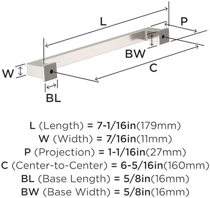 Amerock 25 Pack 6-5/16" Bridgeport Satin Nickel Drawer Pull