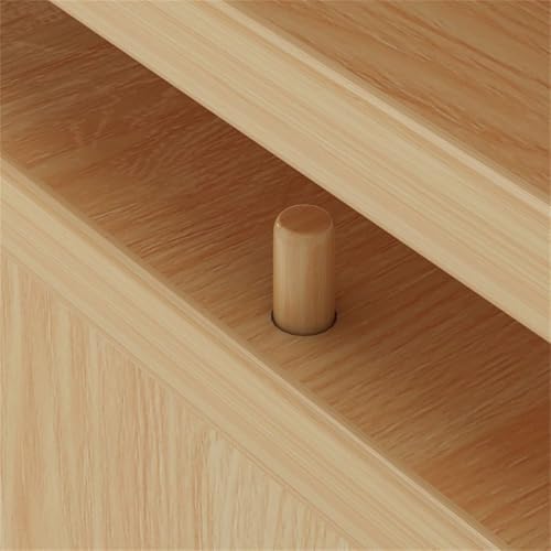 Timber Vertical or Horizontal Organizing Shelf with 1 Cabinet Closed Back Modular Cube Storage Unit, Book Storage Bookshelf, Glass Small Bookcase, Square Grid Cabinet Wood with Shelves No Door