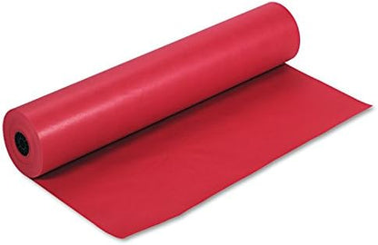 Pacon Rainbow Lightweight Duo-Finish Kraft Paper Roll, 3-Feet by 1000-Feet, Scarlet (63030)