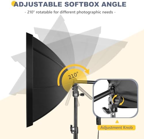 Torjim Softbox Photography Lighting Kit | 20" X 20" & 85W LED Studio Light