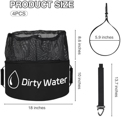 Nilight 3 Pack RV Hose Storage Bag Waterproof Utility Bag Drawstring Mesh