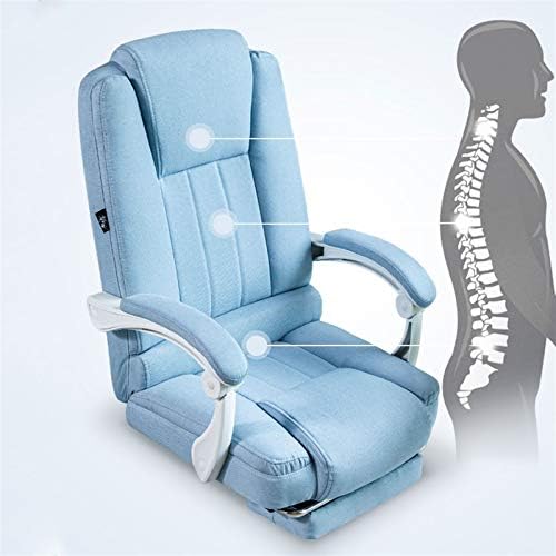 Computer Chair Office Chair Fabric Office Chair Computer Chair Ergonomic Pulley Game Chair Adjustable Tilt 155° with Armrest and Waist Support for Home Ergonomic Desk Chair (Pink Without Foot Pad