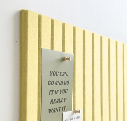 Large Felt Bulletin Board 48" x 24", Butter Yellow
