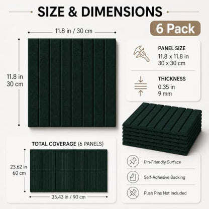 Stripe Felt Bulletin Board Tiles, Cork Board Alternative 24 x 36 in