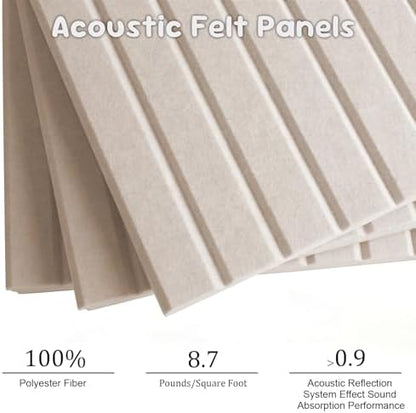 Large Felt Bulletin Board with Self-Adhesive | 12 Pack 48"x36" Cork Board Alternative | Notice Boards with 35 Pushpins, Secure and Easy to Install, Home Office Decor Classroom Decor - Oatmeal