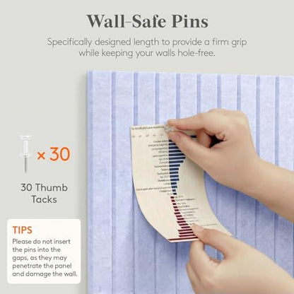 Lifewit Large Felt Bulletin Board with Self-Adhesive 36" x 24"- 6 Pack