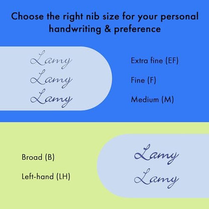 LAMY safari yellow - Fountain Pen with ergonomic grip & polished steel nib in size B - ideal for any Writing & Calligraphy - including LAMY T 10 blue cartridge - Right-Handed