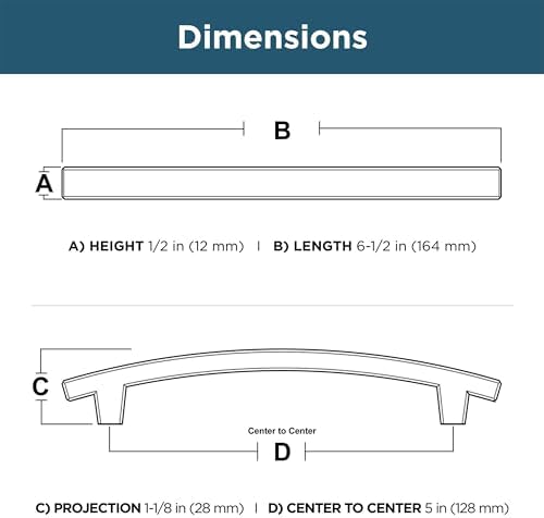 Franklin Brass Pierce (60-Pack) Cabinet Handles 5-1/16" Hole Center Pulls | Deep Bronze Hardware Kitchen Door, Drawers, Dressers, Furniture P29616K-324-B1