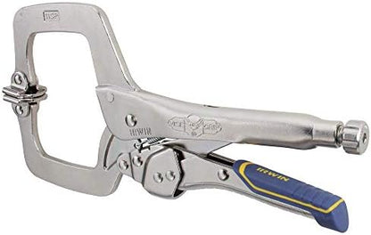 IRWIN VISE-GRIP Welding Pliers, Fast Release, C-Clamp with Swivel Pads, 11-Inch (IRHT82586)