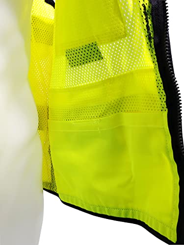 SU300G Surveyors Class 2 Green Reflective Vest with Tablet Pockets | Meets ANSI/ISEA Standards - color: Green, size: 5X-Large
