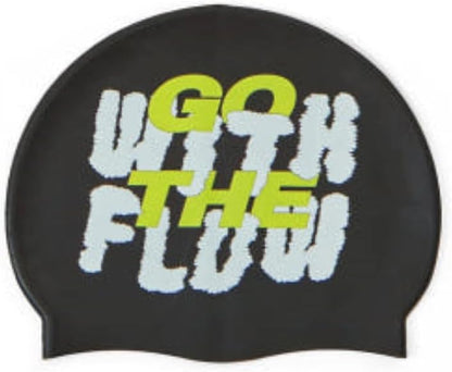 Unisex Silicone Swimming hat That Protects Hair and Ears, Pretty and Cool Artist Collaboration Design Swimming hat