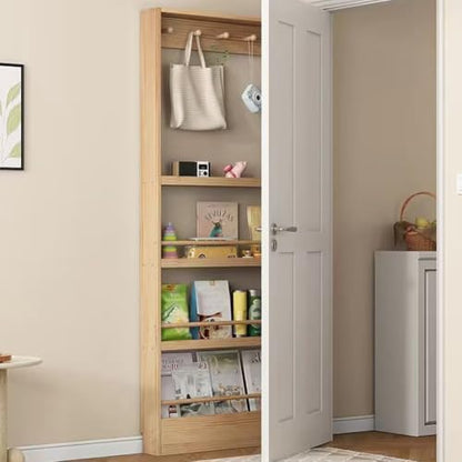 Narrow Behind Door Sto Shelf, 3-4 Tier Book nizer, Space-Saving Wall Shelf for Bedroom, Living Room, Home & Office, Easy Access Sto Solut