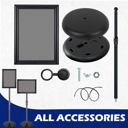 8.5x11 Sign Stands for Display, Adjustable Sign Holder Black 7-Pack