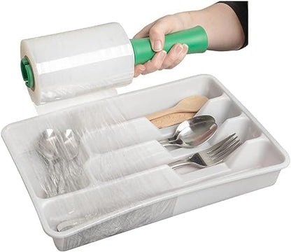 Duck Brand Stretch Wrap Roll, Clear, 5 inches by 1000 feet, 285849, Set of 2