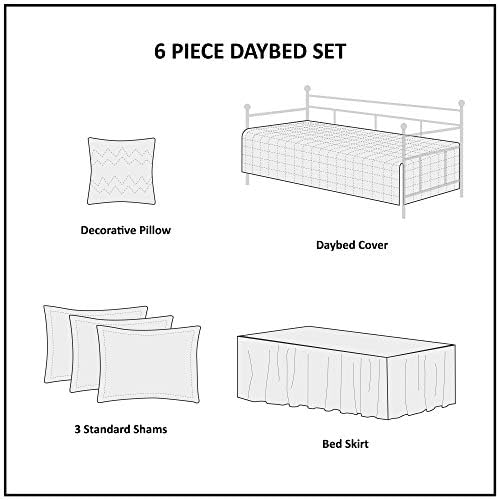 Madison Park Cabin Lodge Plaid Herringbone Daybed Cover Set, 6PC, 39"x75"