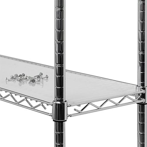 Akro-Mils AW1848LINER 18-Inch X 48-Inch Clear Shelf Liner for Chrome Wire Shelf, 4-Pack