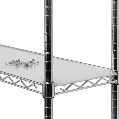 Akro-Mils AW1848LINER 18-Inch X 48-Inch Clear Shelf Liner for Chrome Wire Shelf, 4-Pack