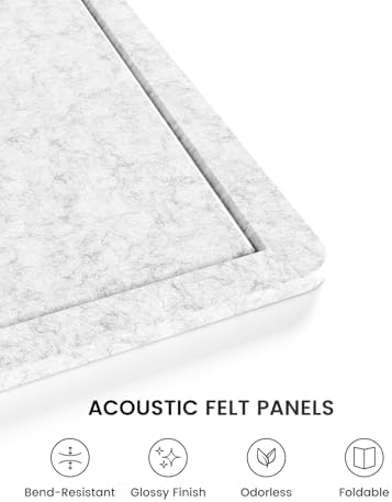 Fluxynara 47.2" x 35.4" Large Bulletin Board, Light Gray