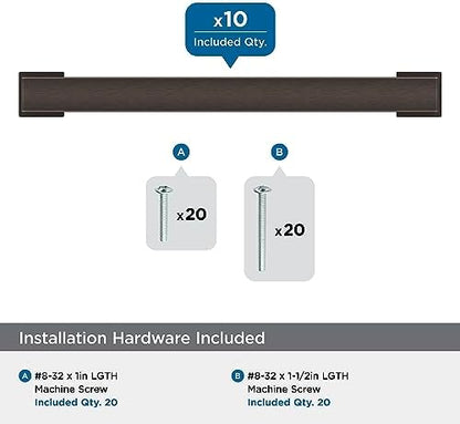 Amerock 10BX37032ORB | Oil Rubbed Bronze Cabinet Pull | 5-1/16 inch (128mm) Center-to-Center | 30 Pack | Bridgeport | Furniture Hardware