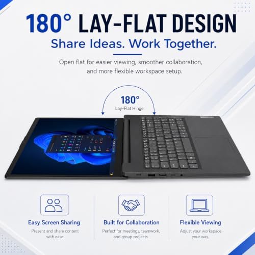 Lenovo 2026 V15 Slim Laptop | 15.6" Anti-Glare FHD Display | Intel Powerful Quad-Core Processor | 8GB DDR5 RAM | 512GB SSD | Wi-Fi 6 | RJ45 Ethernet | Long Battery Life | Win 11 Pro | MS 365 Web