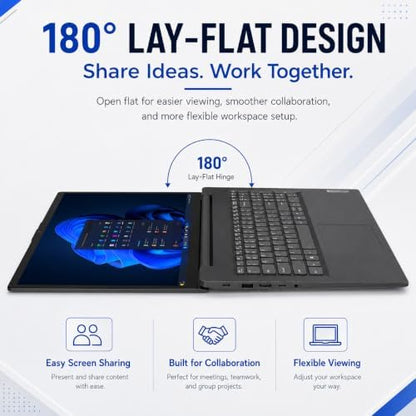 Lenovo 2026 V15 Slim Business Laptop, 15.6" FHD Display, Powerful Intel Quad-Core Processor, 16GB DDR5 RAM, 1TB SSD, Wi-Fi 6, RJ45 Ethernet, HDMI, 8-Hour Battery, Windows 11 Pro, MS 365 for the Web