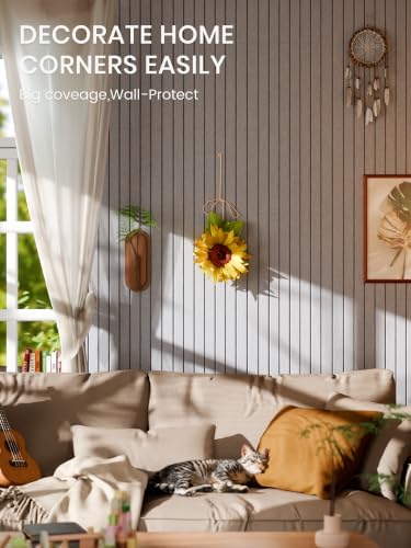 Bumusty 48"x 36" Large Felt Bulletin Board Tiles, Soft Gray
